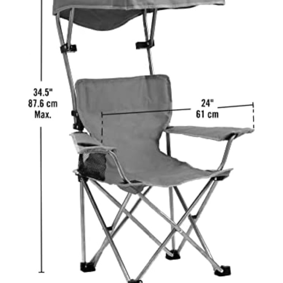 🎁 Canopy Shade Kids with Carry Bag Camp Chair, Blue New - Picture 4 of 4